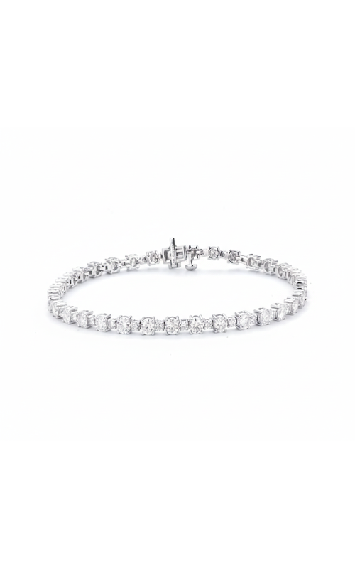14KWG DIAMOND TENNIS BRACELET, ALTERNATING SIZE ROUND DIAMONDS, 60 RDS= 5.78CTW, 7
