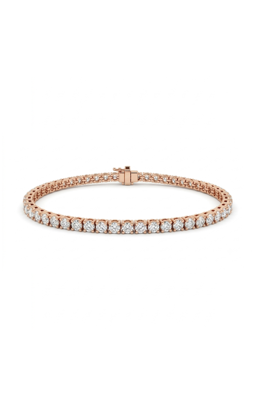 14KR TENNIS BRACELET, 65RDS=3.03CTW, FOUR PRONG SET, SIZE 7