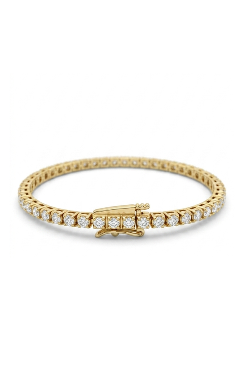 14KYG TENNIS BRACELET, 1.03 CTW 67 DIAMONDS,VS SI1