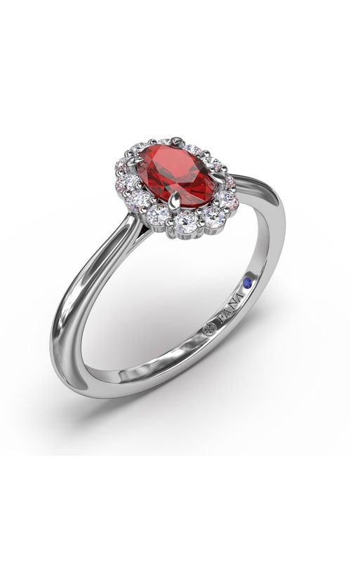 14KY 0.84CTW DIAMOND AND RUBY HALO SET LADIES FASHION RING