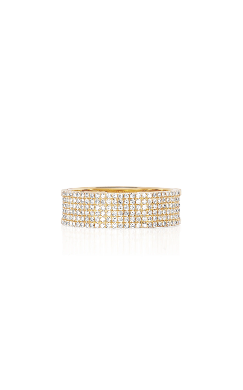 14KY PAVE DIAMOND CIGAR BAND, 6MM 0.41CTW, SI1-SI2/ G-H, SZ 7