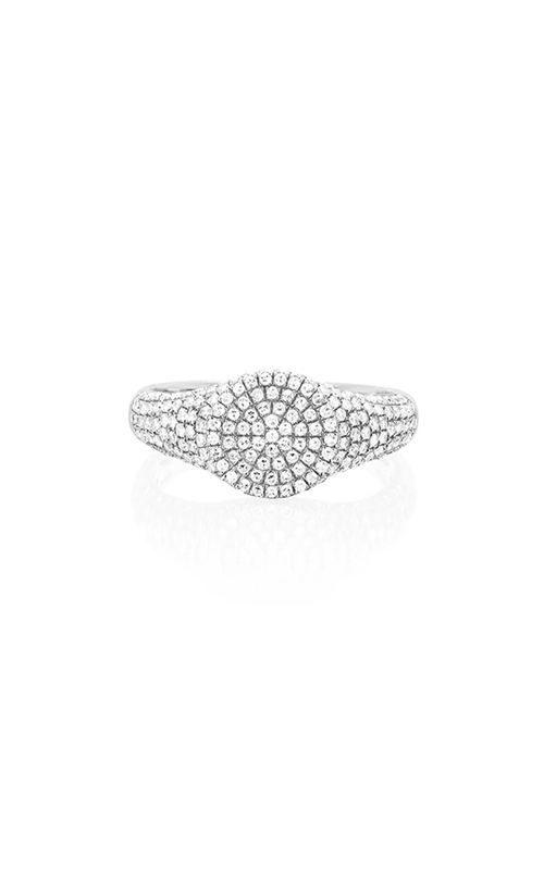 14KWG PAVE DIAMOND SIGNET PINKY RING, 0.45CTW DIAS, 7MM WIDTH