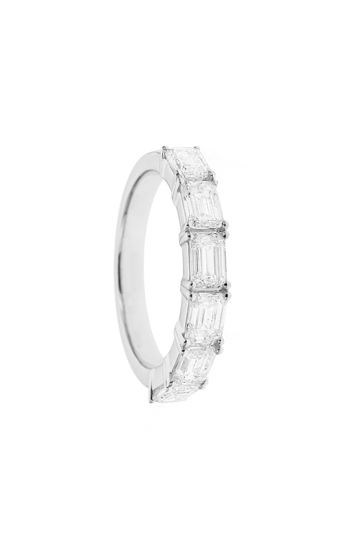 18KW 1.20CTW EM DIAMOND SHARED PRONG 1/3 ETERNITY BAND