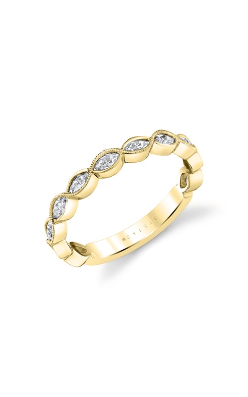 14KY BRAIDED 3/4 ETERNITY WEDDING BAND, 11 PCS=0.53CTW, MATCHING BAND TO MODEL S2974 SIZE 6.5