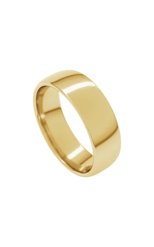 14KYG WEDDING BAND, EUROPEAN-STYLE, COMFORT FIT, LIGHTWEIGHT 7MM SIZE 10