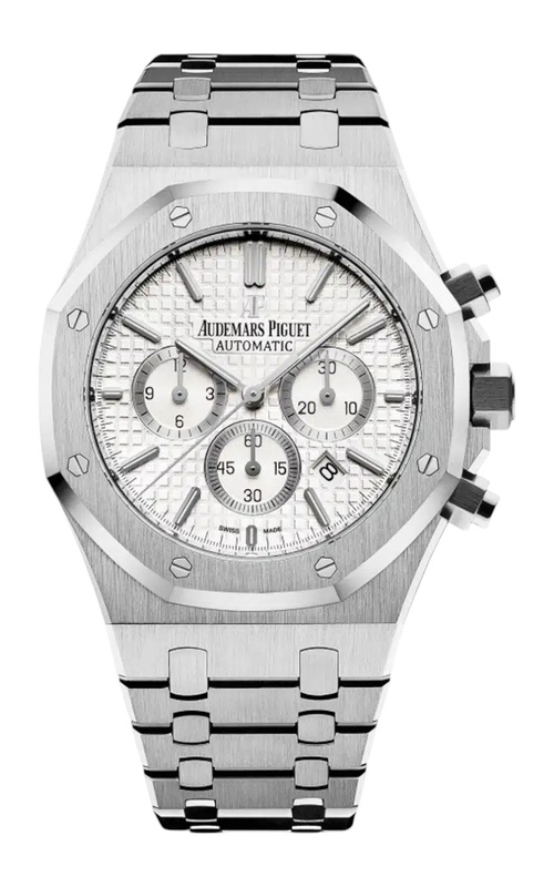 41MM SS AUDEMARS PIGUET ROYAL OAK CHRONOGRAPH, SILVER WAFFLE DIAL, S#I84790-937610-6792 B+P 2016
