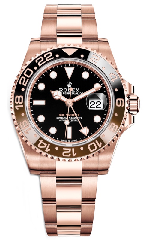 40MM 18KR GMT MASTER II, BLACK DIAL, WHITE HOUR MARKERS, OYSTER BRACELET S#4J0K4527