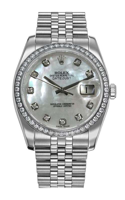 36MM SS/18KW DATEJUST, DIAMOND/MOP DIAL, DIAMOND BEZEL, JUBILEE BRACELET, BOX+PAPERS, C.2018 S#D9744
