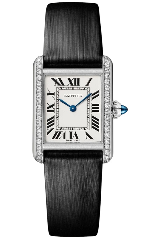 SS 29 MM SMALL TANK MUST, BLACK BRUSHED CALFSKIN STRAP