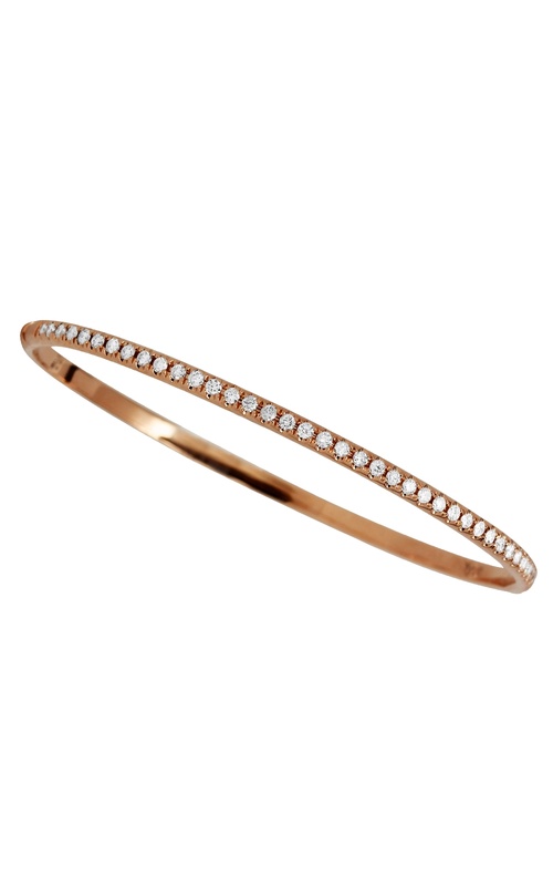 18KR 1.0CTW DIAMOND U-SET BANGLE WITH 39 ROUND DIAMONDS