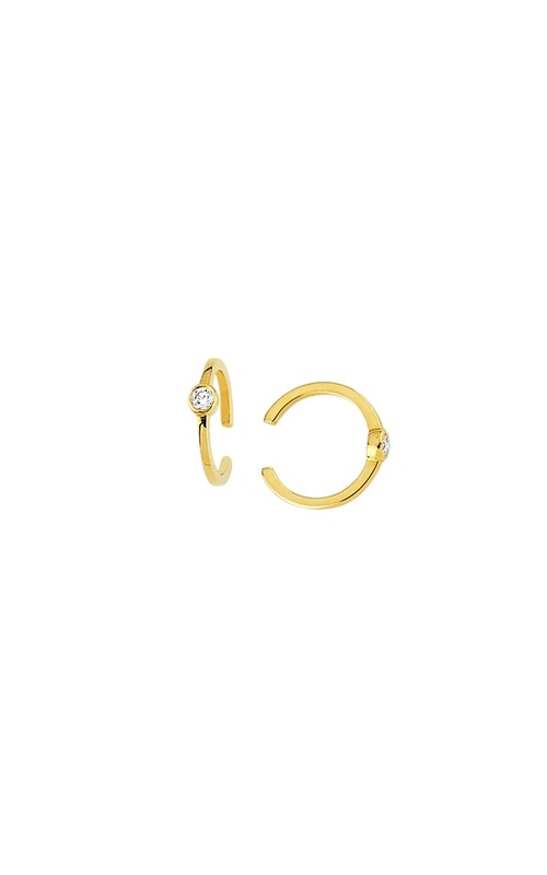 14KY 0.05CTW DIAMOND BEZEL SEET EAR CUFF