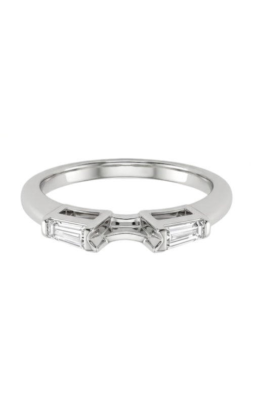 PLATINUM .20CTW 2 TAPERED BAGUETTES DIAMOND CHANNEL SET BAND 1.50MM.