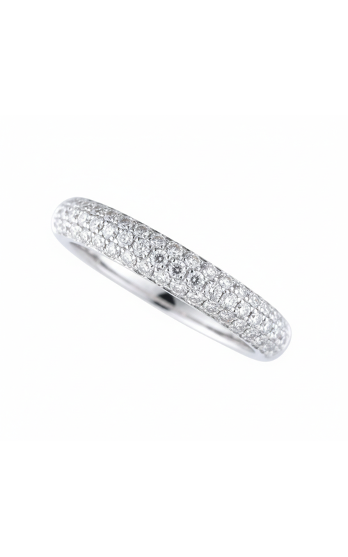 14KWG .50CTW PAVE DIAMOND DOMED BAND WITH 84 DIAMONDS ON TOP HALF OF RING FOLLOWED BY HIGH POLISH B