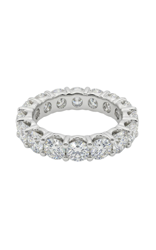 18KW 4.23CTW DIAMOND ETERNITY BAND WITH 17 ROUNDS G, VS SHARED PRONG SET SIZE 6