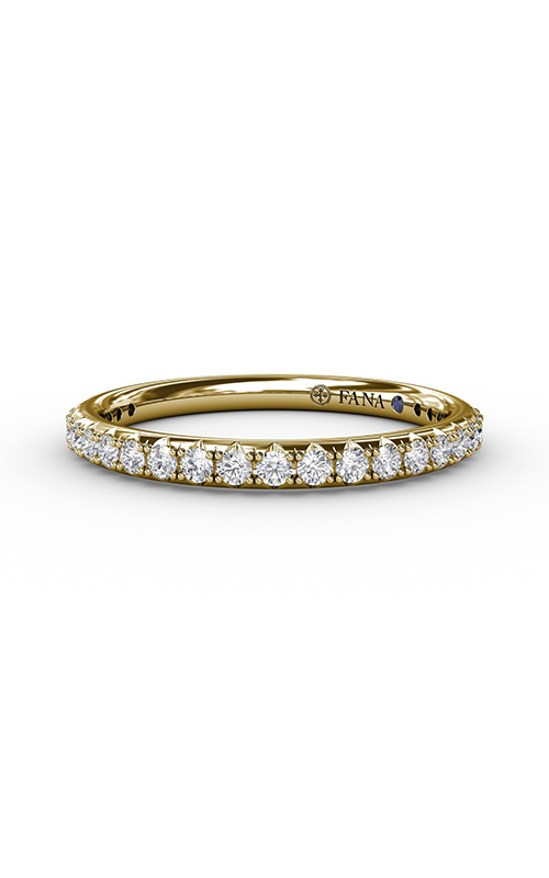 18KY 0.38CTW DIAMOND 2/3 ETERNITY BAND WITH 25 ROUNDS SIZE 6.5