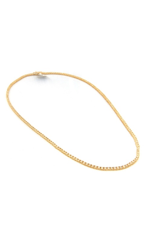 18KY 4.30CTW DIAMOND TENNIS NECKLACE