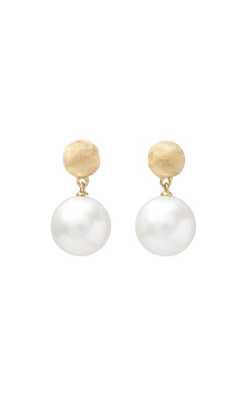 18KY AFRICA SMALL PEARL DROP EARRINGS, LENGTH = 0.7