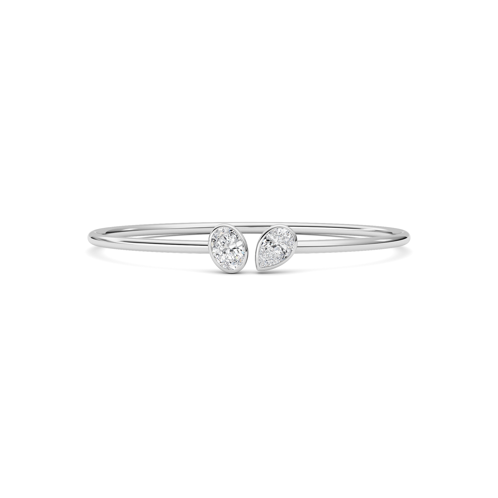 2.00 CT Oval Diamond Bracelet in 14K White Gold
