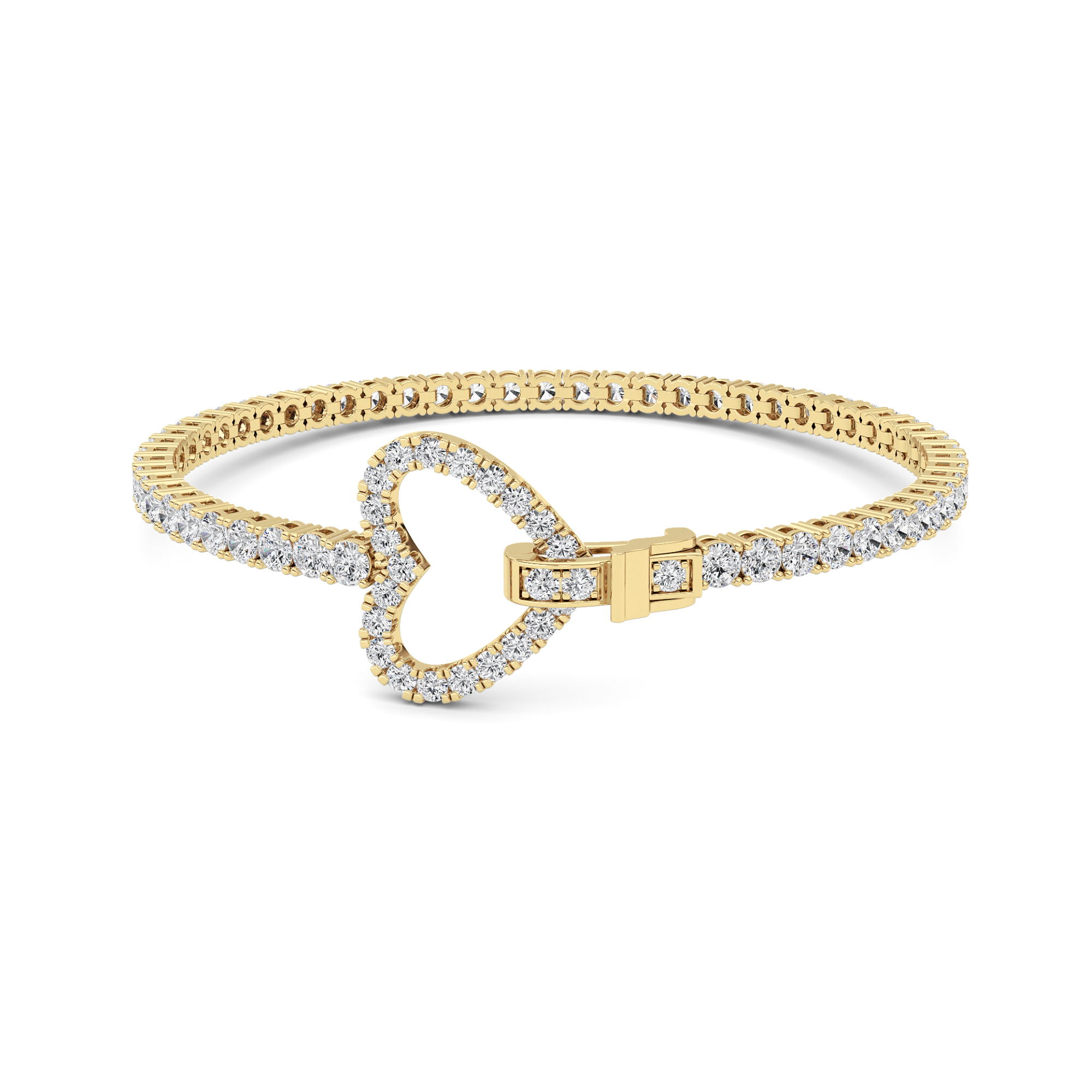 5.00 CT Round Diamond Bracelet in 14K Yellow Gold
