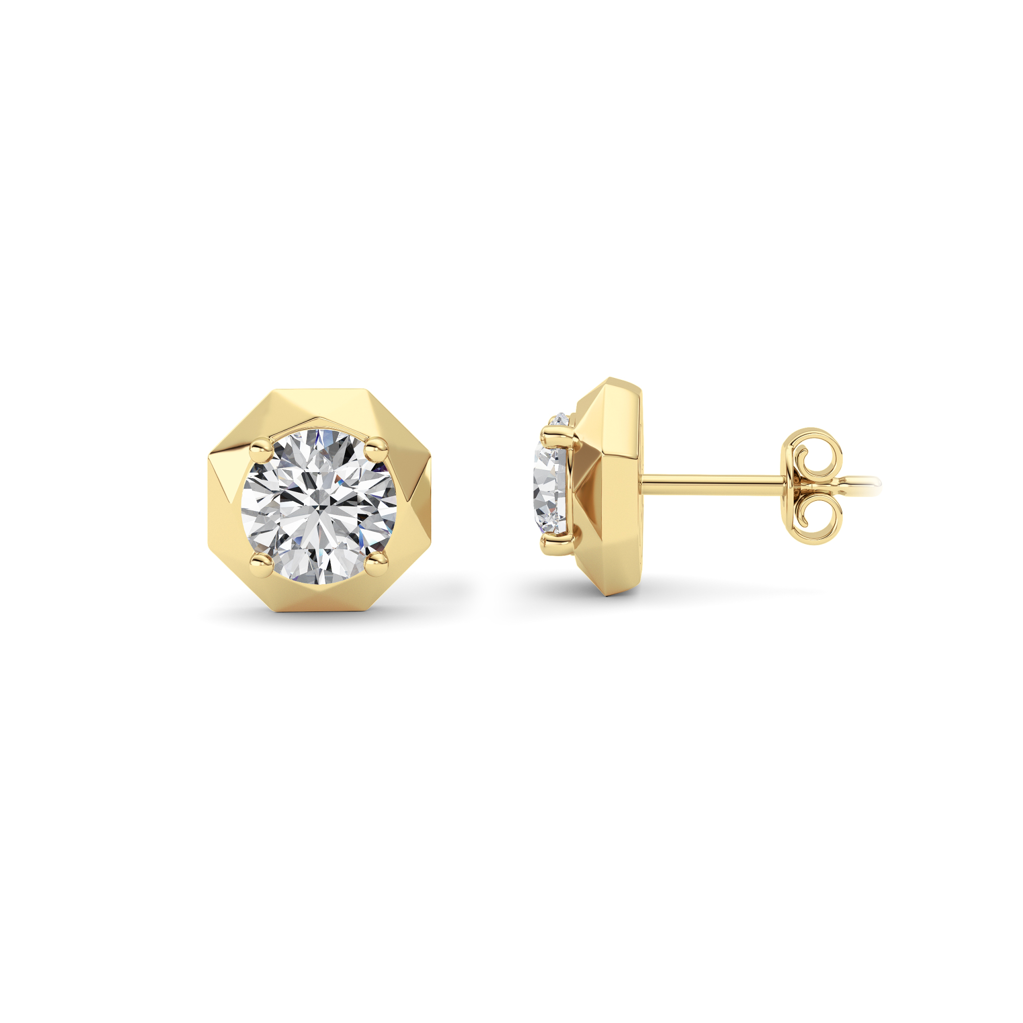 2.00 CT Diamond Earring in 14K Yellow Gold