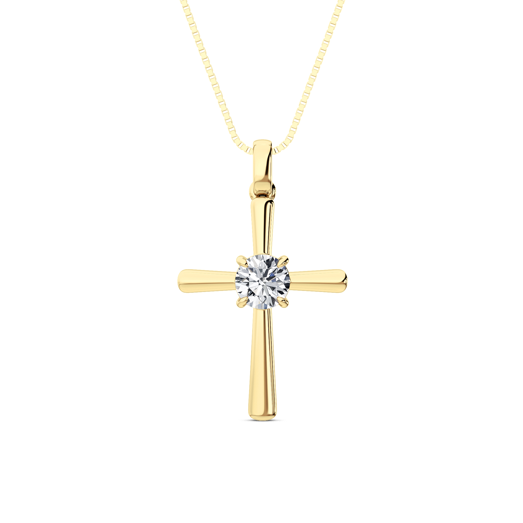 0.50 CT Diamond Necklace in 14K Yellow Gold