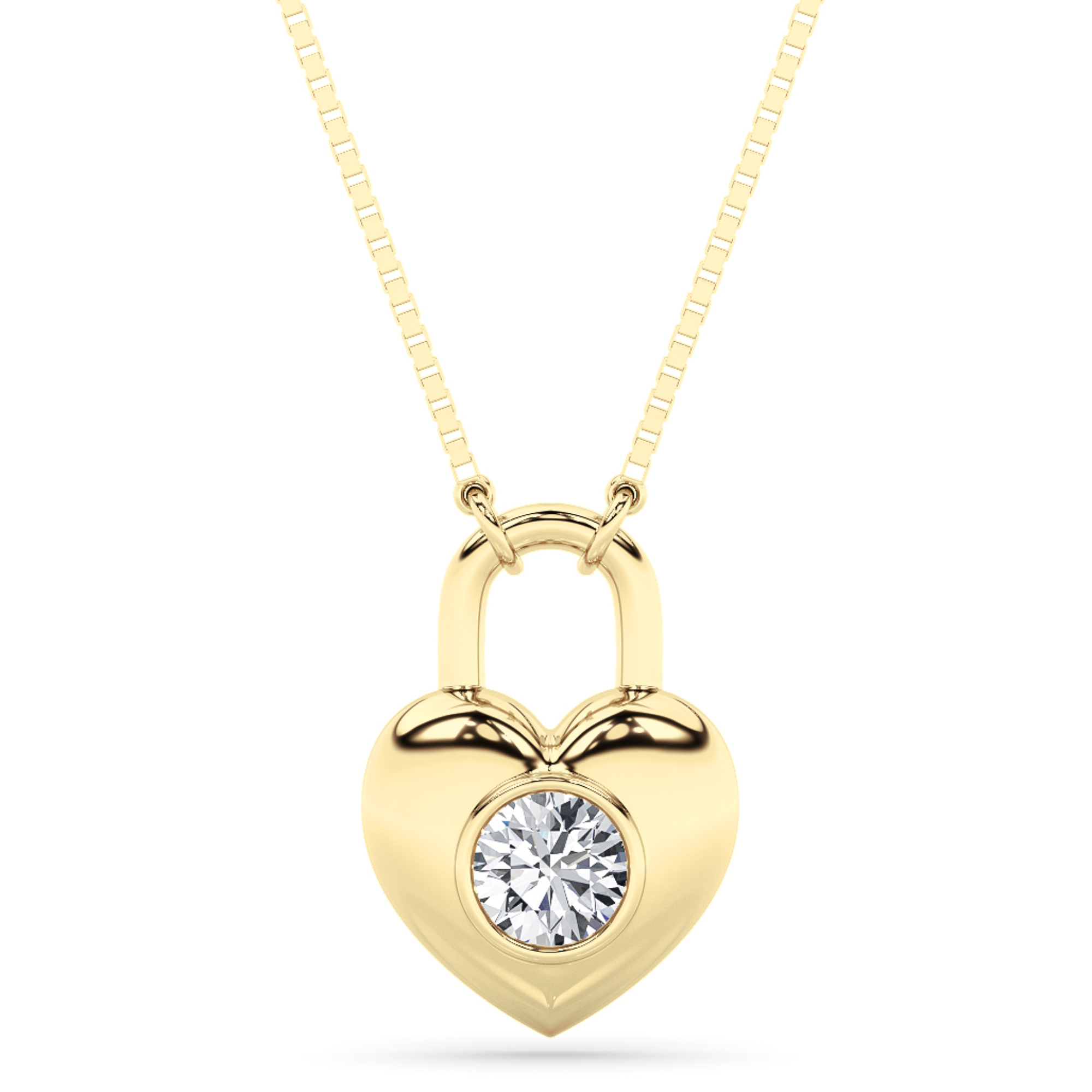 0.50 CT Diamond Necklace in 14K Yellow Gold