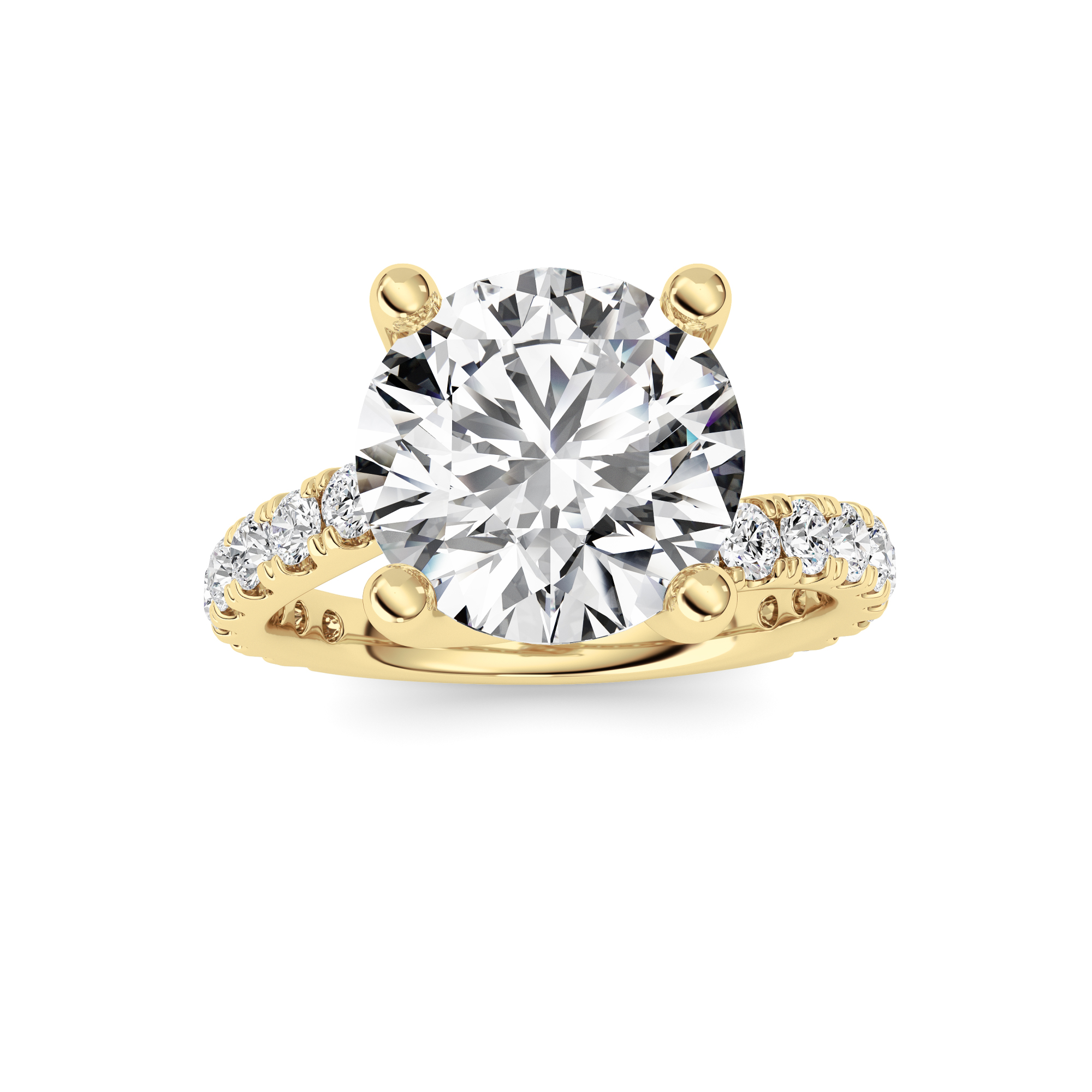3.75 CT Diamond Ring in 14K Yellow Gold