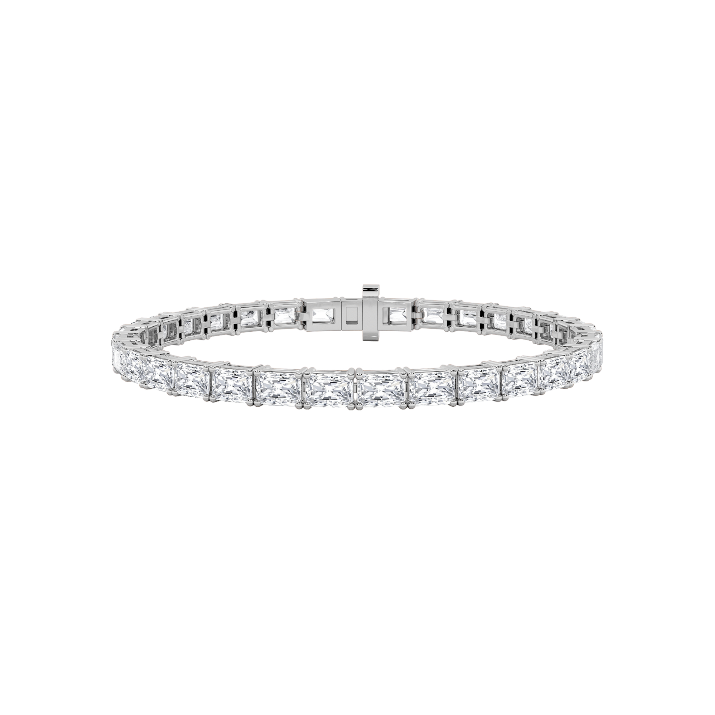 18.00 CT Radiant Diamond Bracelet in 14K White Gold