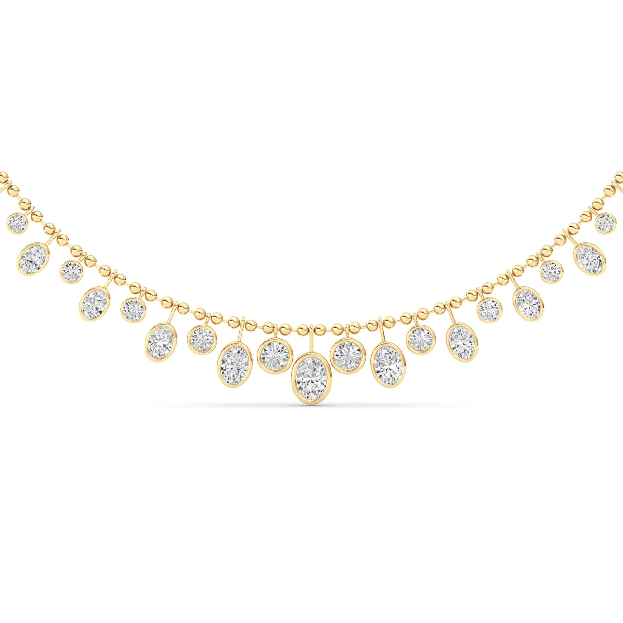 10.00 CT Diamond Necklace in 14K Yellow Gold