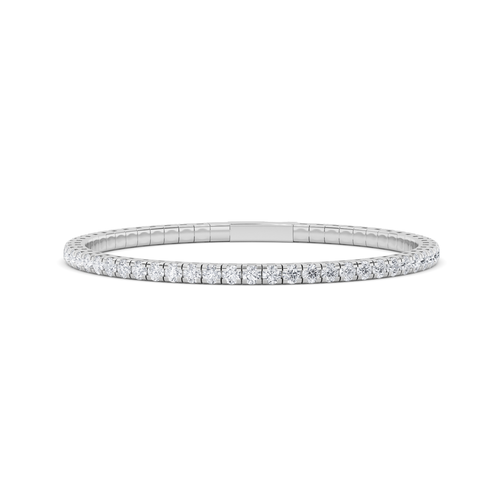 5.5Cttw Round Shaped Lab Grown Diamond (F/VS)  Bracelet in 14K Gold