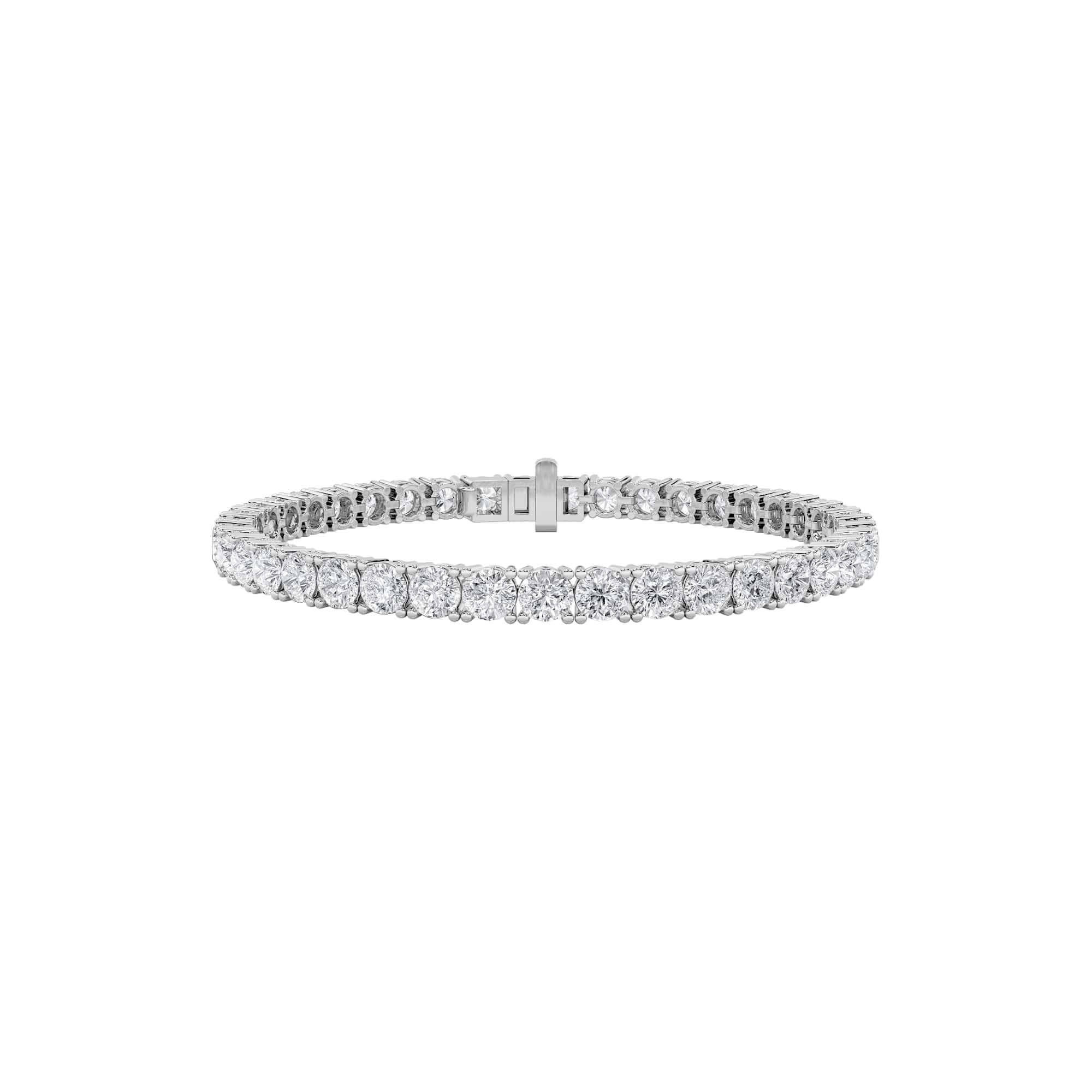 14Cttw Round Shaped Lab Grown Diamond (F/VS) Classic Tennis Bracelet in 14K Gold
