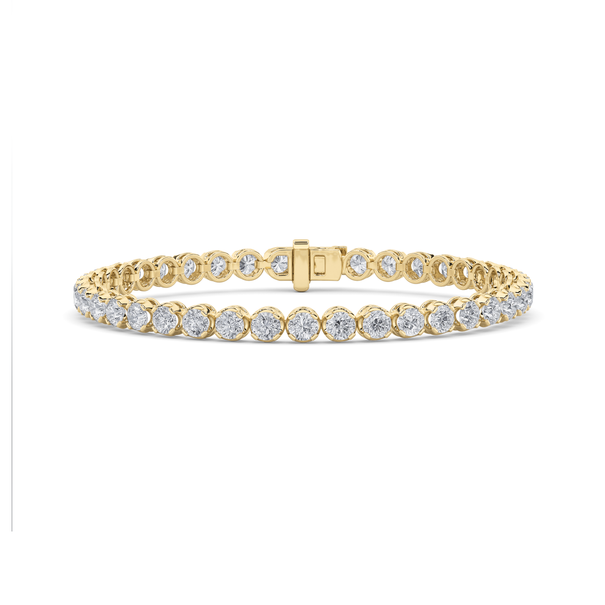 7Cttw Round Shaped Lab Grown Diamond (F/VS)  Bracelet in 14K Gold