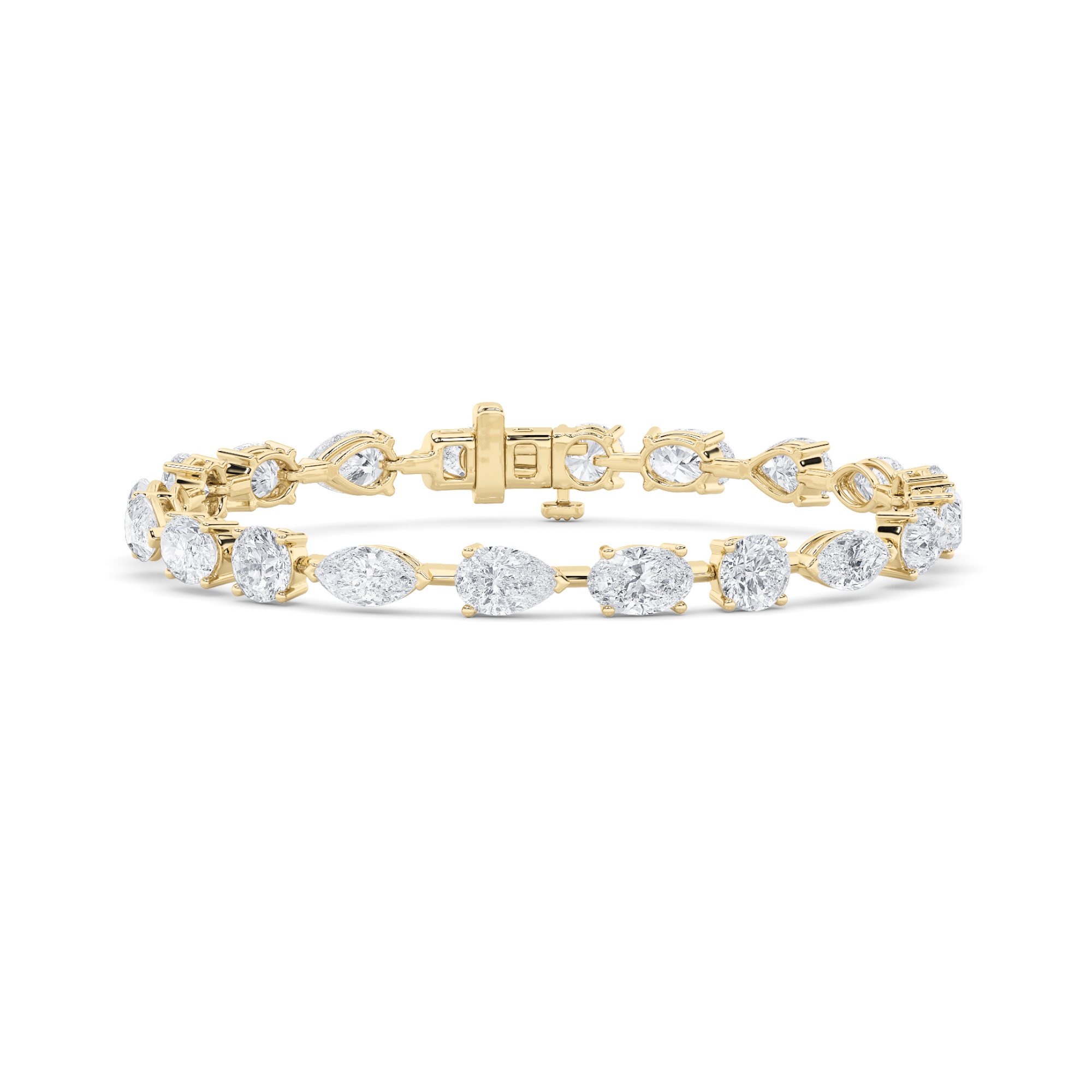 7.5Cttw Marquise Shaped Lab Grown Diamond (F/VS)  Bracelet in 14K Gold