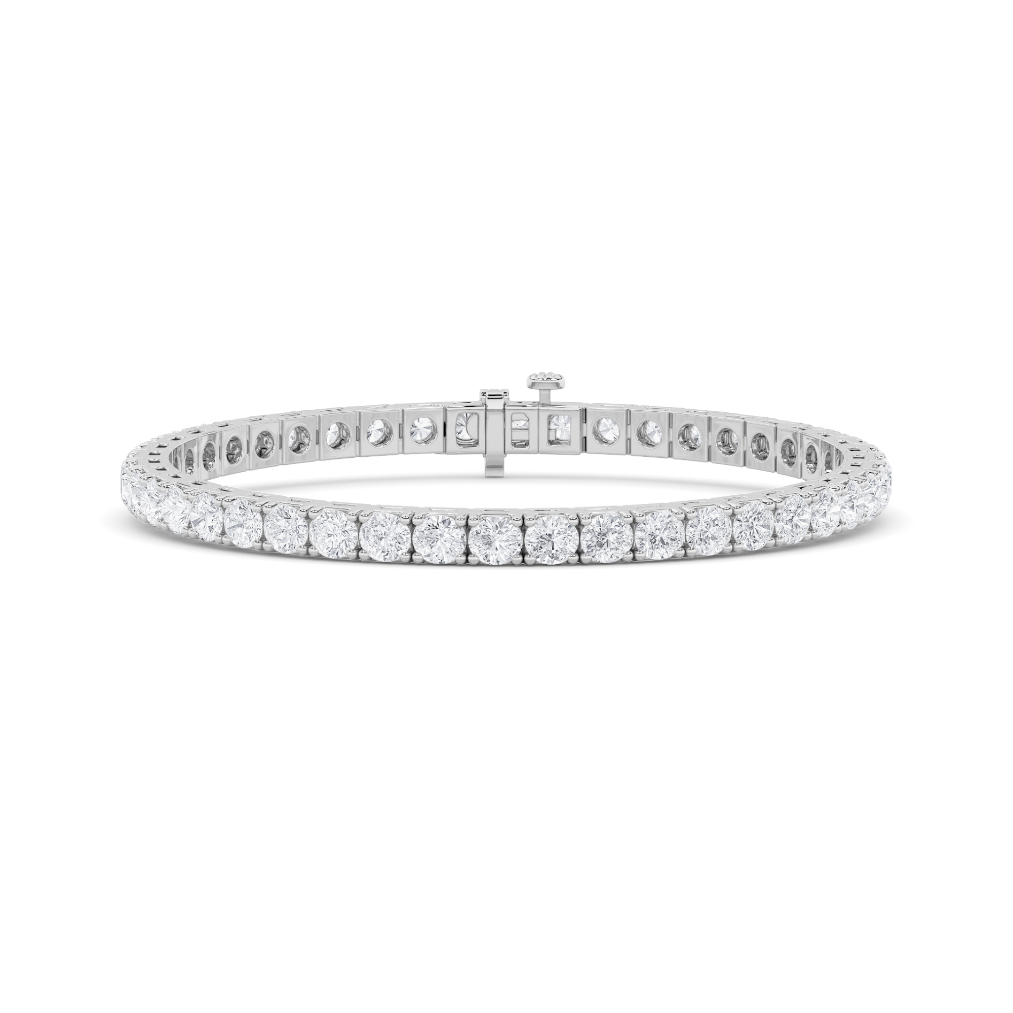8Cttw Round Shaped Lab Grown Diamond (F/VS)  Bracelet in 14K Gold
