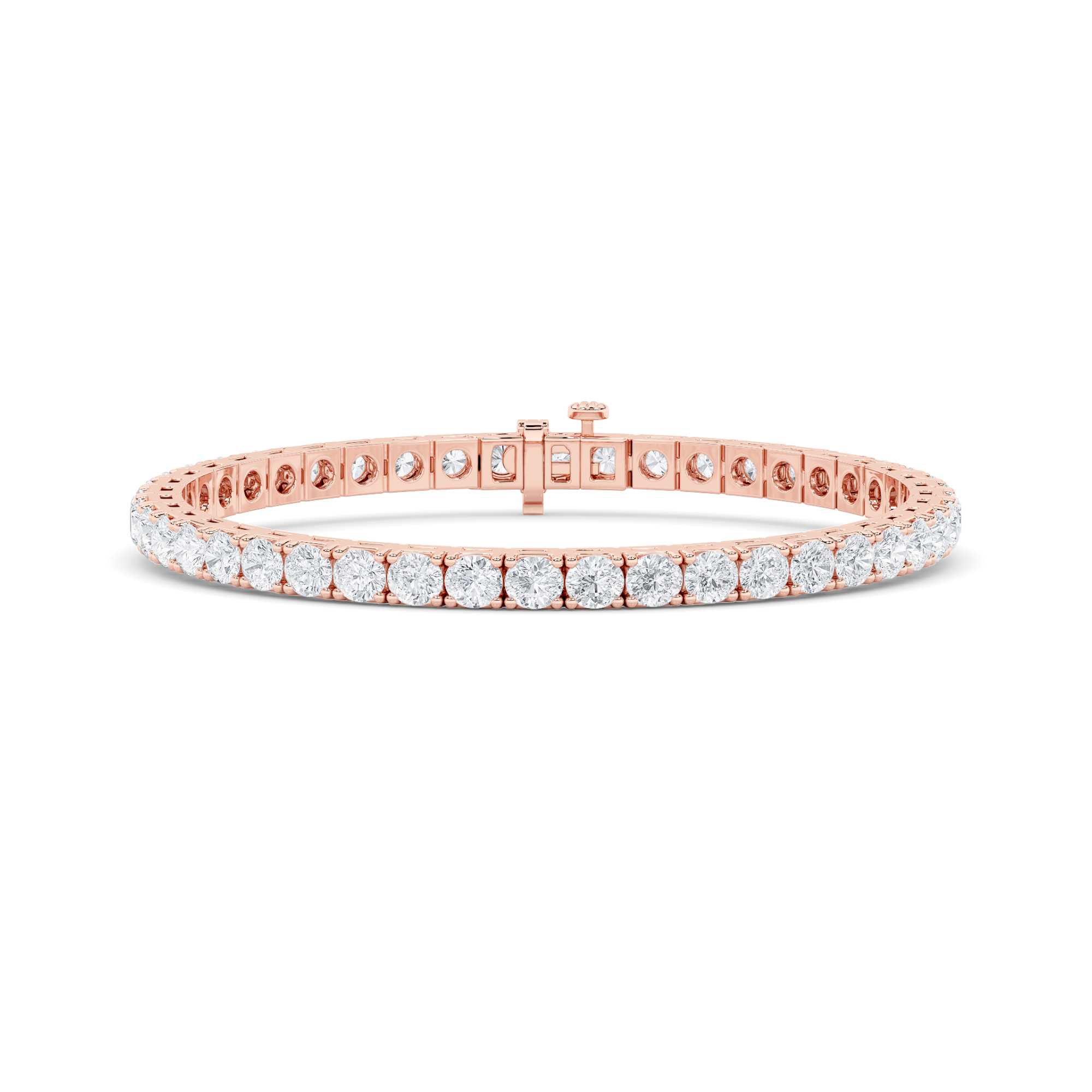 9Cttw Round Shaped Lab Grown Diamond (F/VS)  Bracelet in 14K Gold