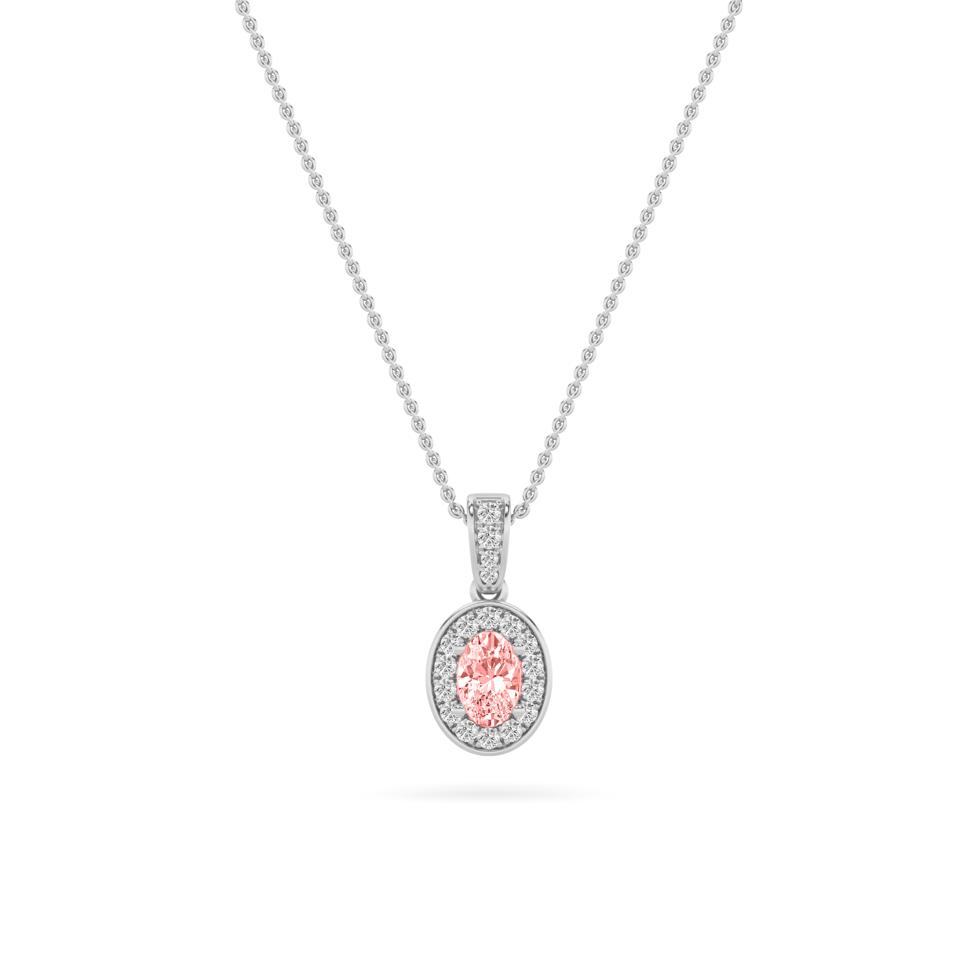 1.3Cttw Oval Shaped Lab Grown Diamond (F/VS)  Pendant in 14K Gold