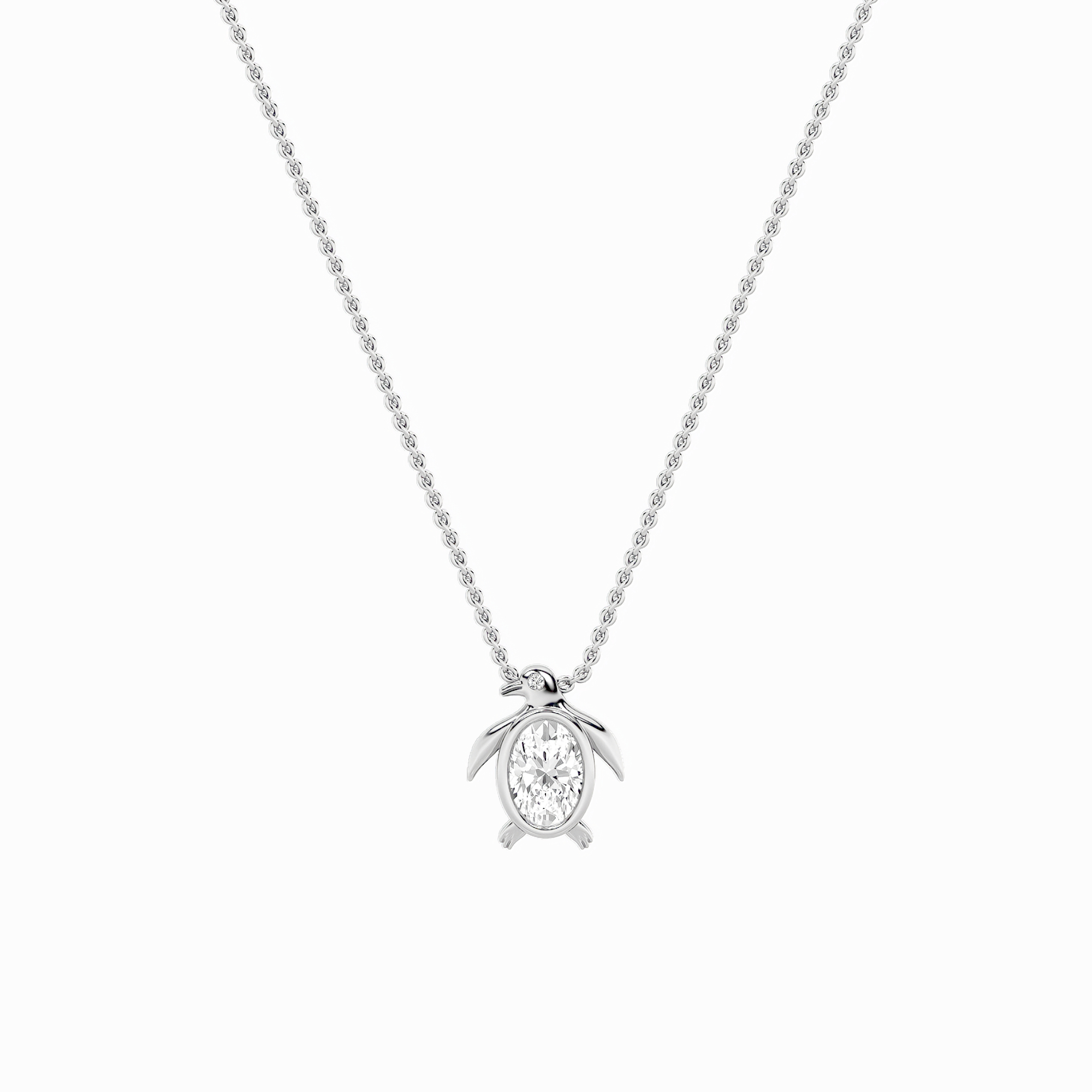1Cttw Oval Shaped Lab Grown Diamond (F/VS)  Pendant in 14K Gold