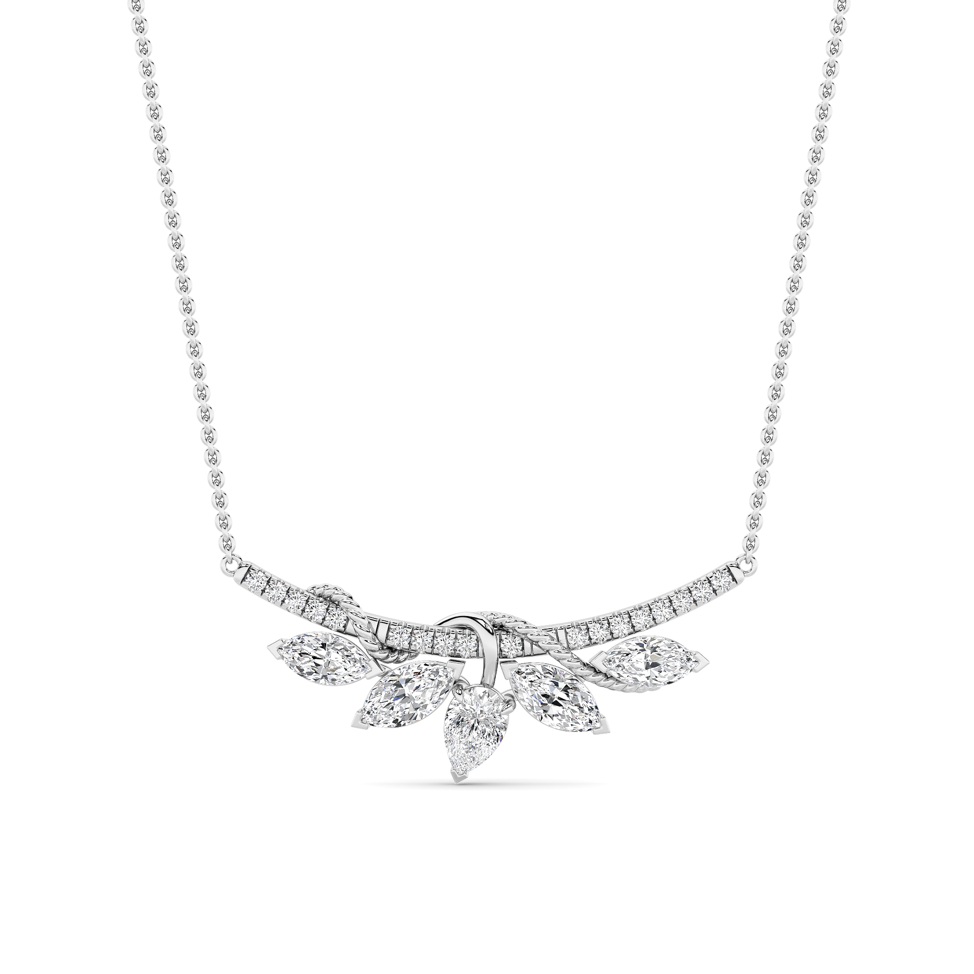 1.5Cttw Pear Shaped Lab Grown Diamond (F/VS)  Necklace in 14K Gold