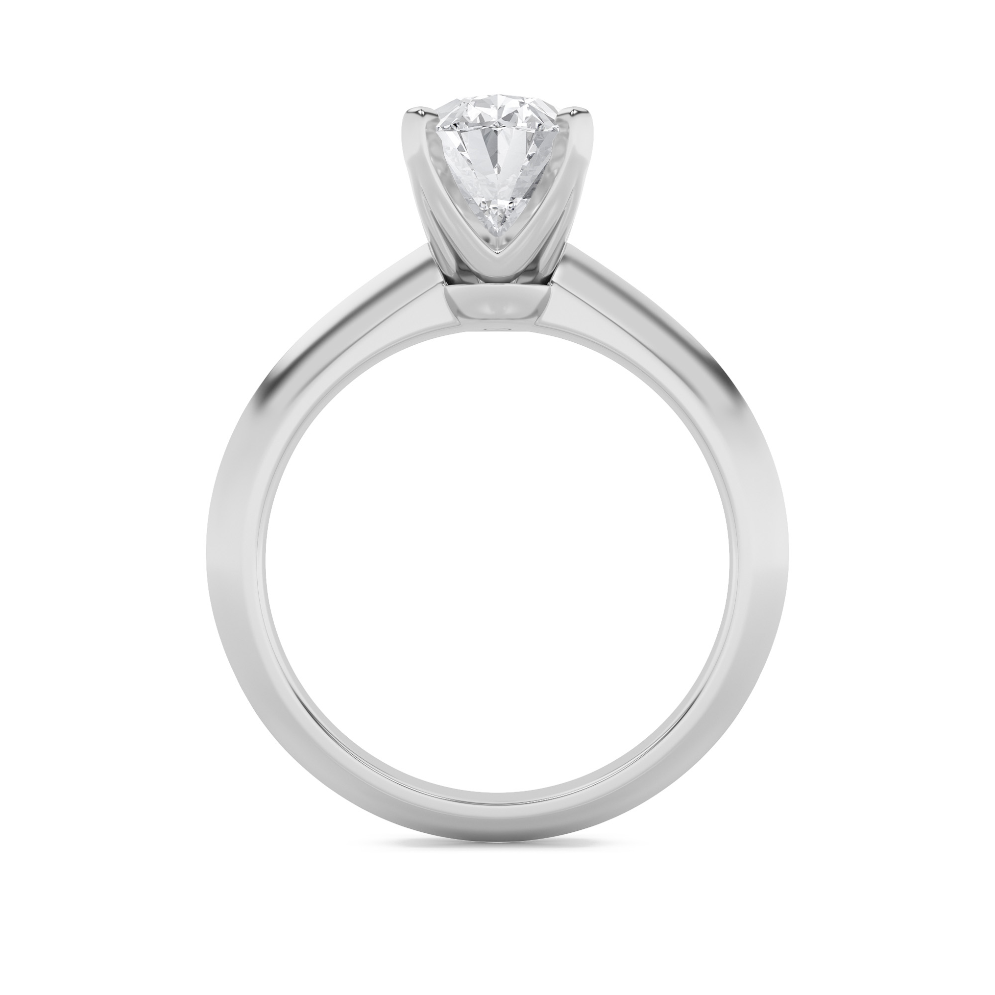1Cttw Elongated Cushion Shaped Lab Grown Diamond (F/VS) Knife Edge Shank Solitaire Engagement Ring in 14K Gold