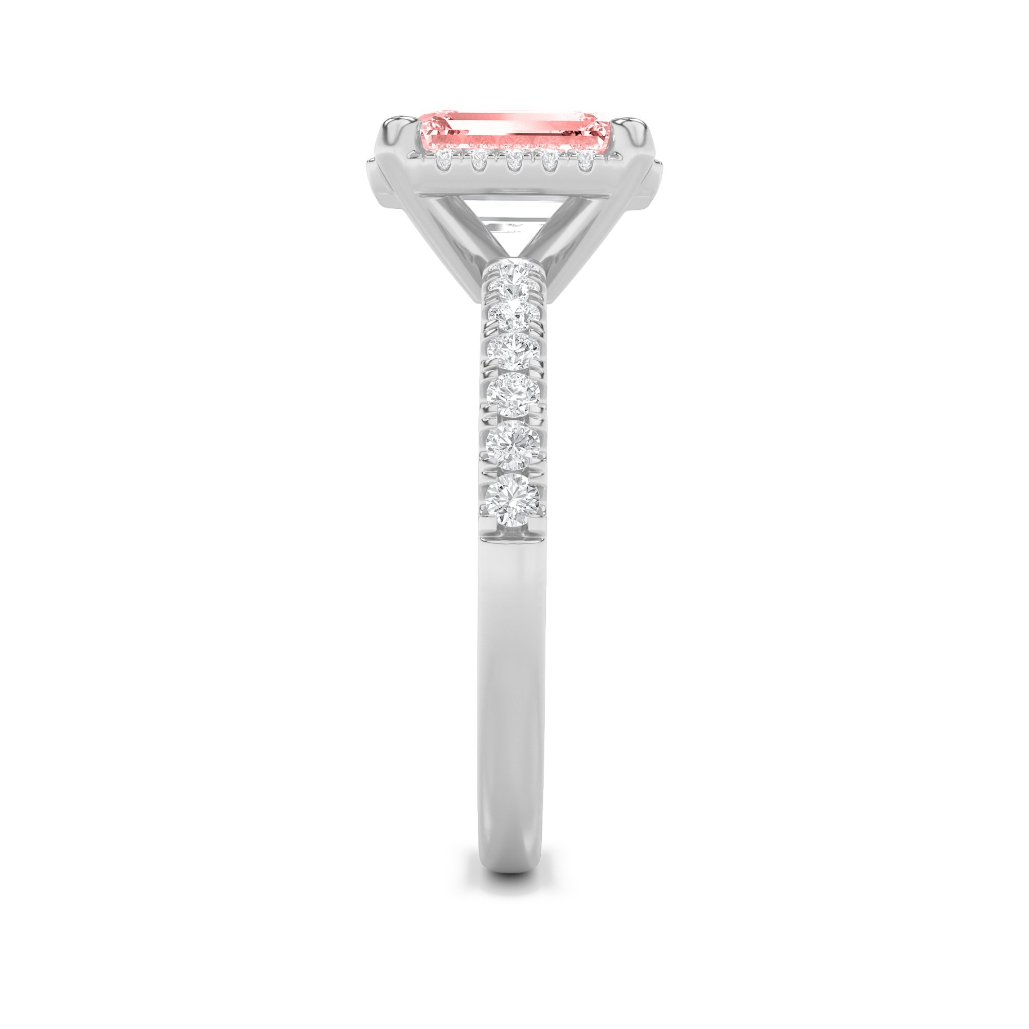 2.00 CT Radiant Diamond Ring in 14K White Gold