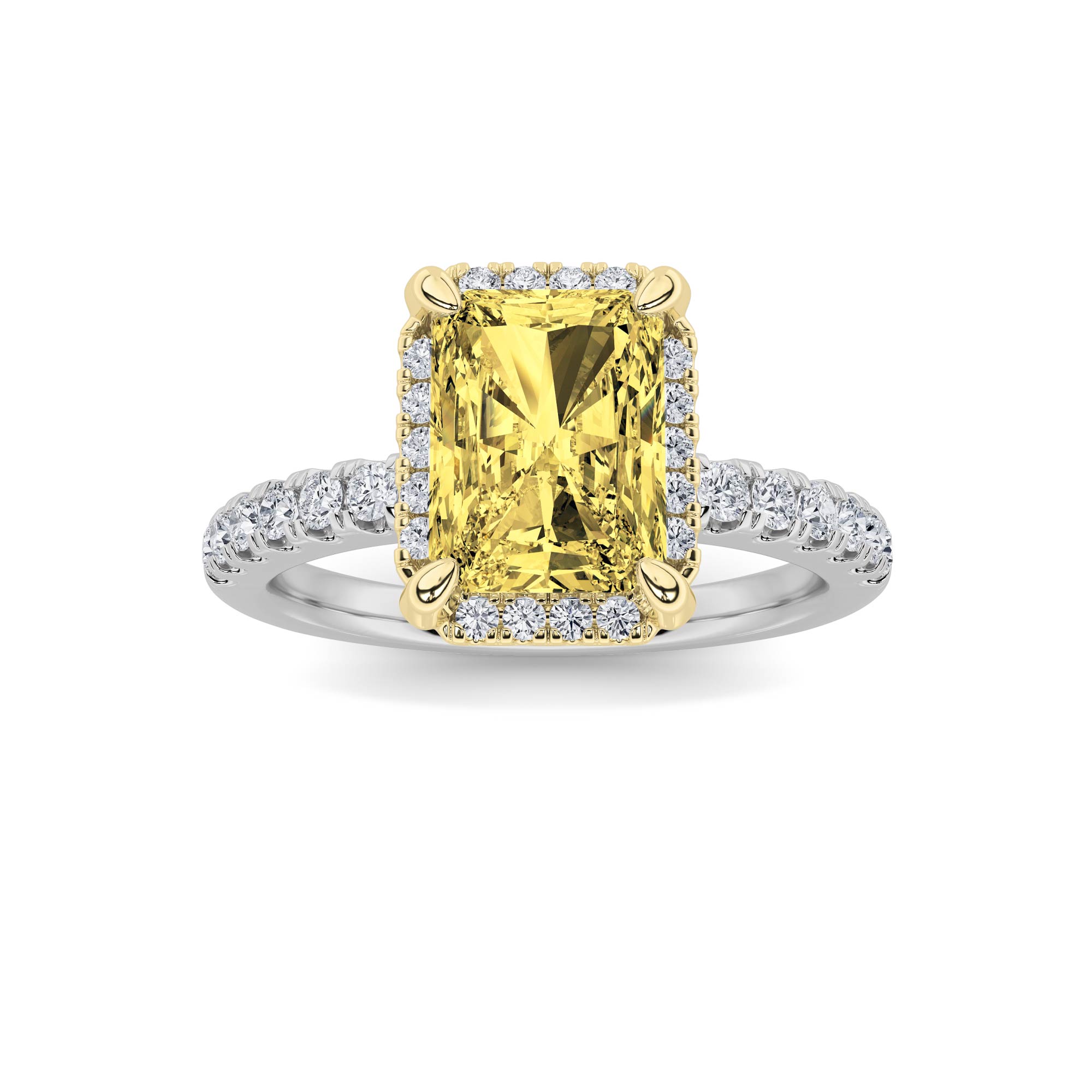 2.00 CT Radiant Diamond Ring in 14K White Gold