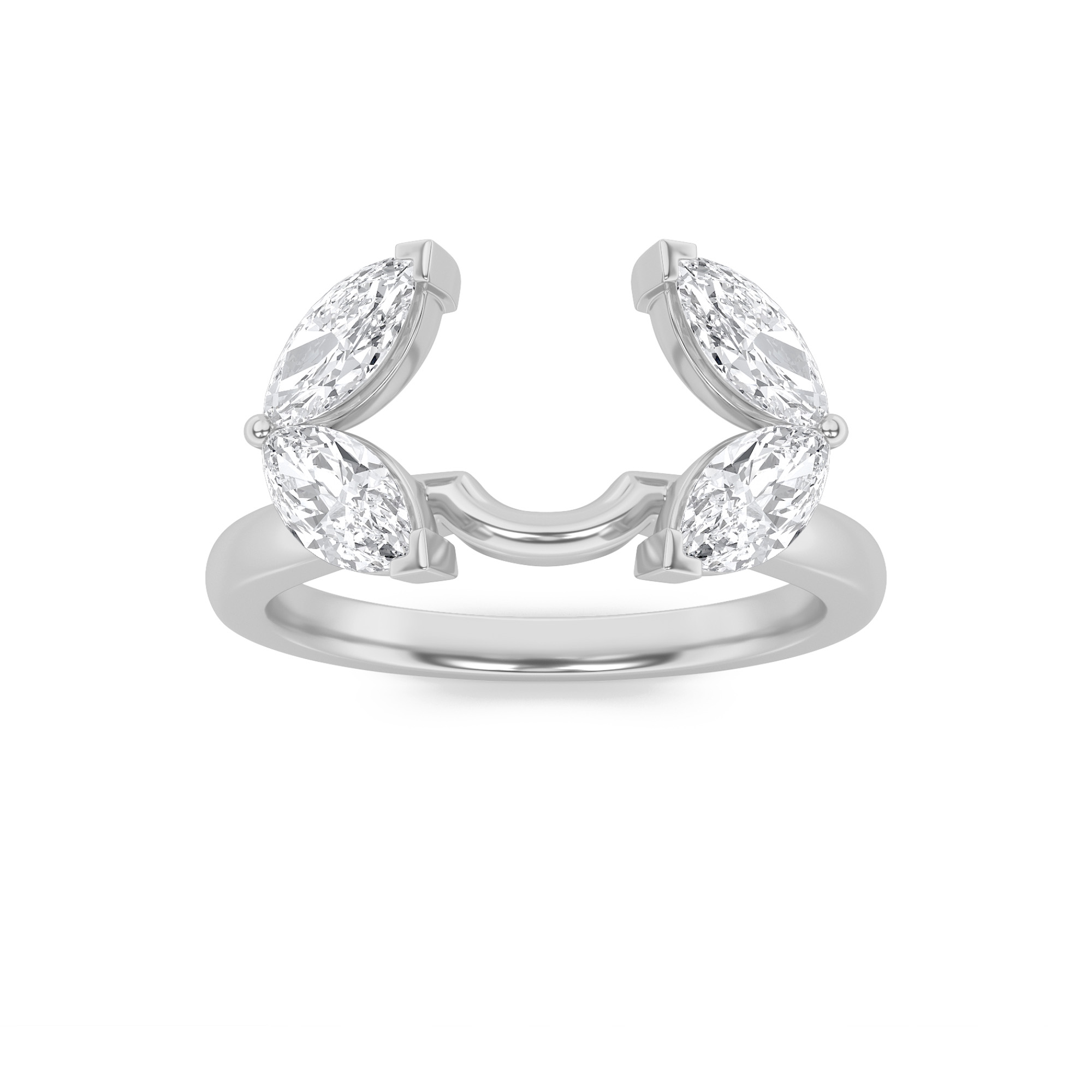 1Cttw Marquise Shaped Lab Grown Diamond (F/VS) Wrap  Ring in 14K Gold