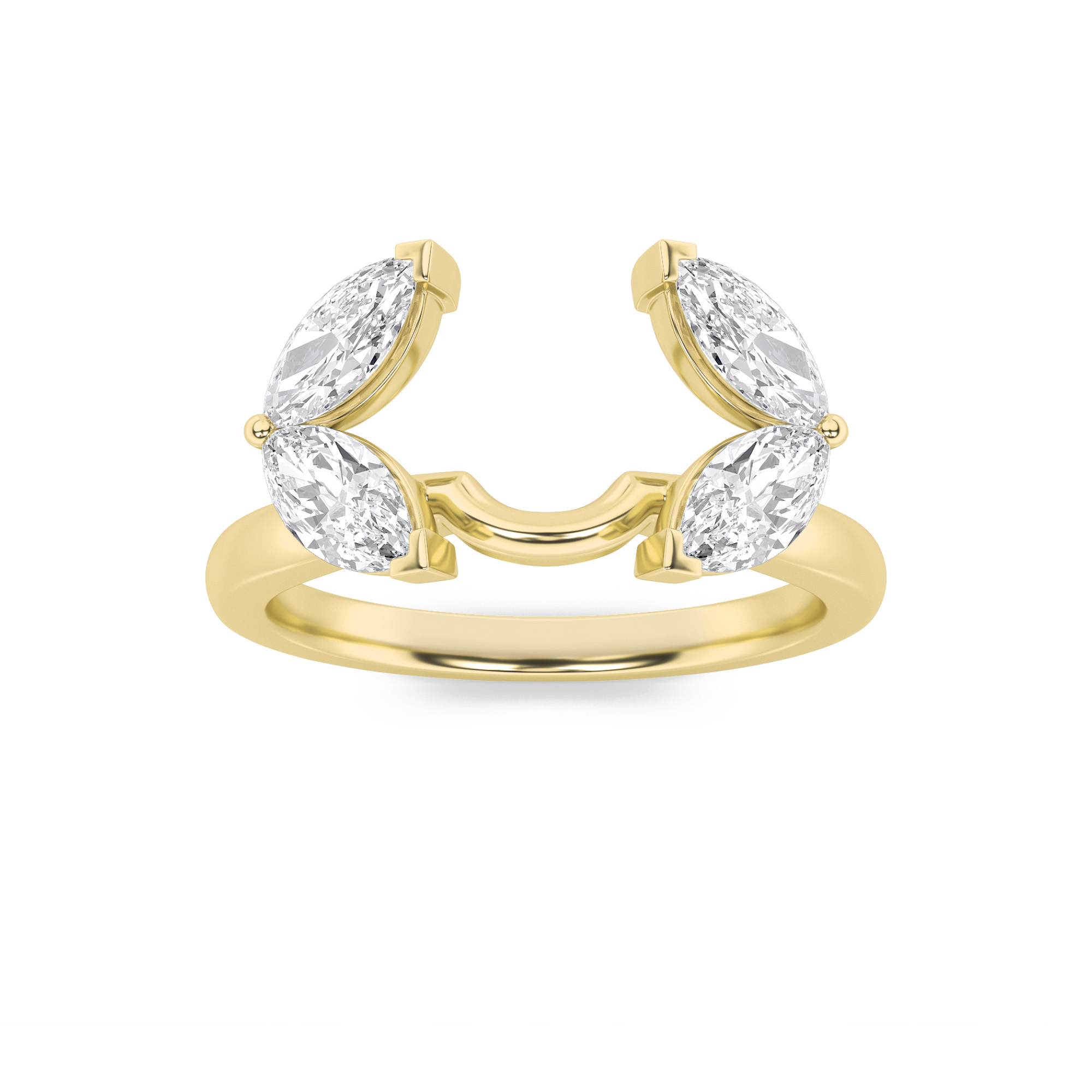 1Cttw Marquise Shaped Lab Grown Diamond (F/VS) Wrap  Ring in 14K Gold