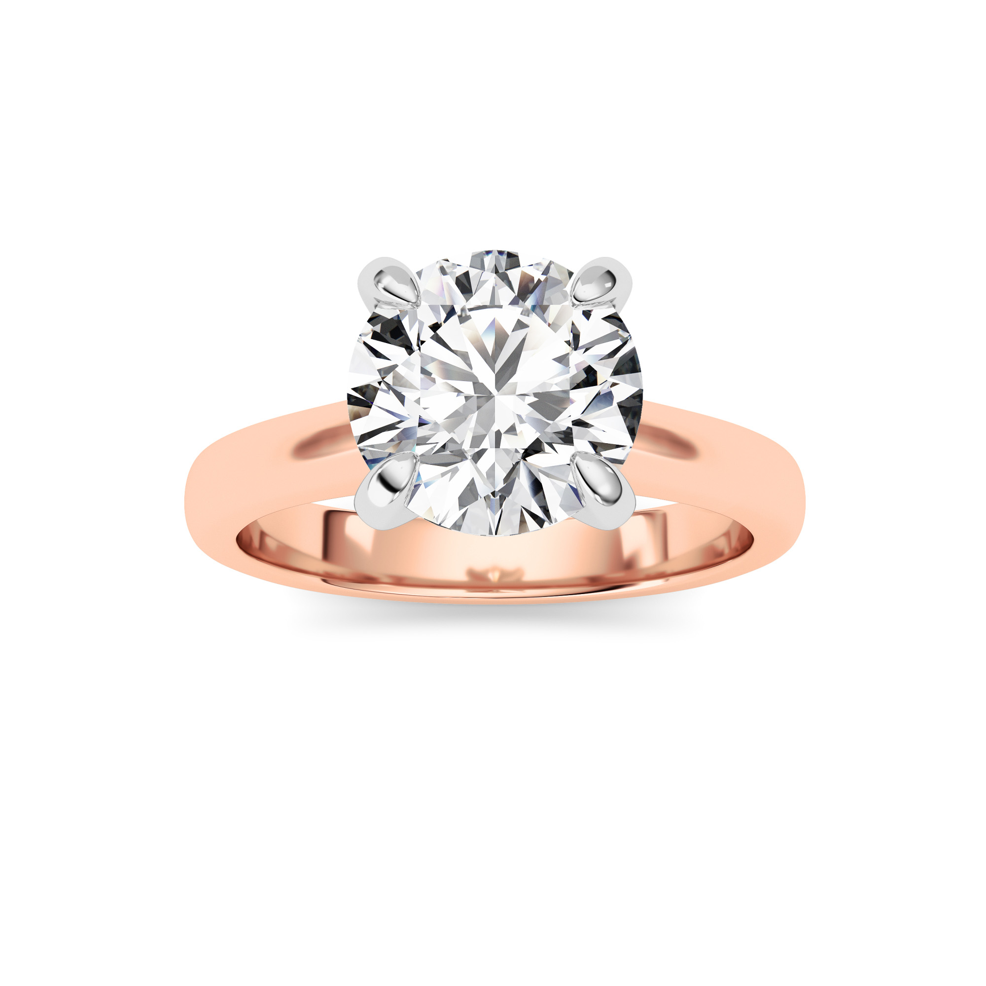 2Cttw Round Shaped Lab Grown Diamond (F/VS) Classic Solitaire Engagement Ring in 14K Gold