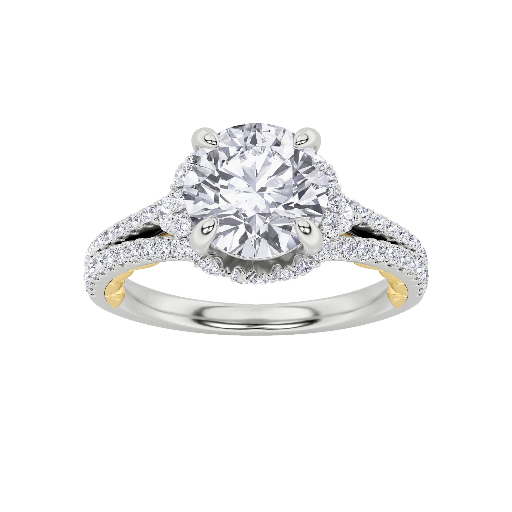 2Cttw Round Shaped Lab Grown Diamond (F/VS) Solitaire Engagement Ring in 14K Gold