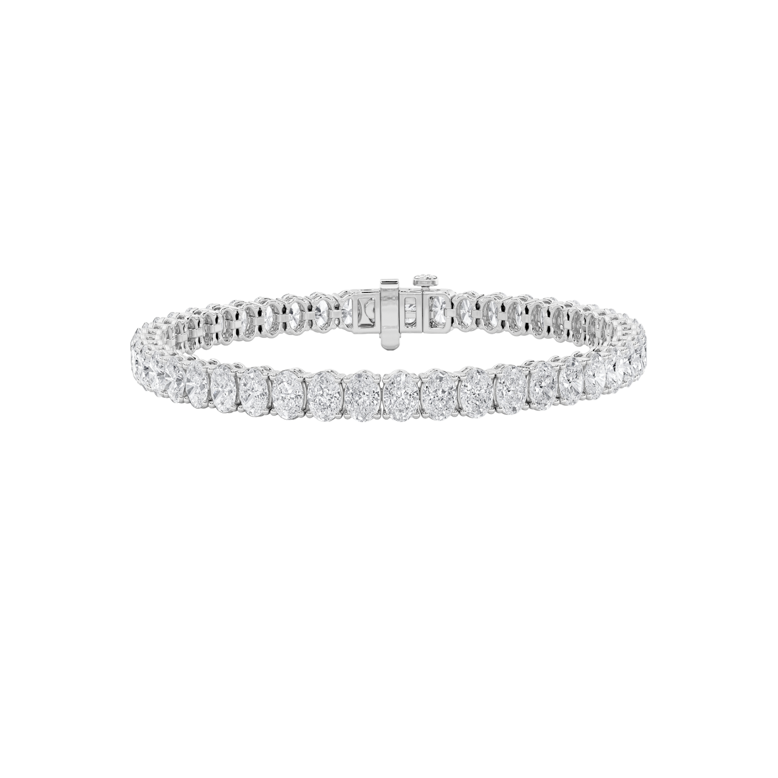 11.75Cttw Oval Shaped Lab Grown Diamond North  South Bracelet in 14K Gold (F/VS)