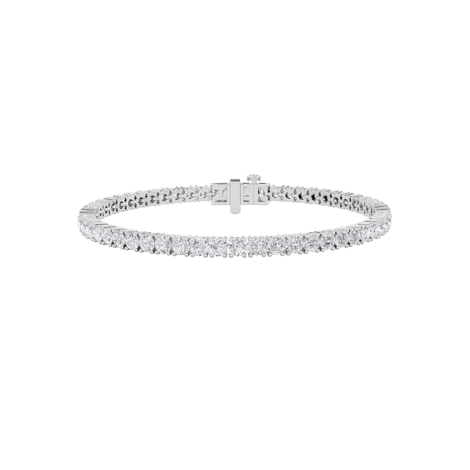 8Cttw Round Shaped Lab Grown Diamond (F/VS) Tennis Bracelet in 14K Gold