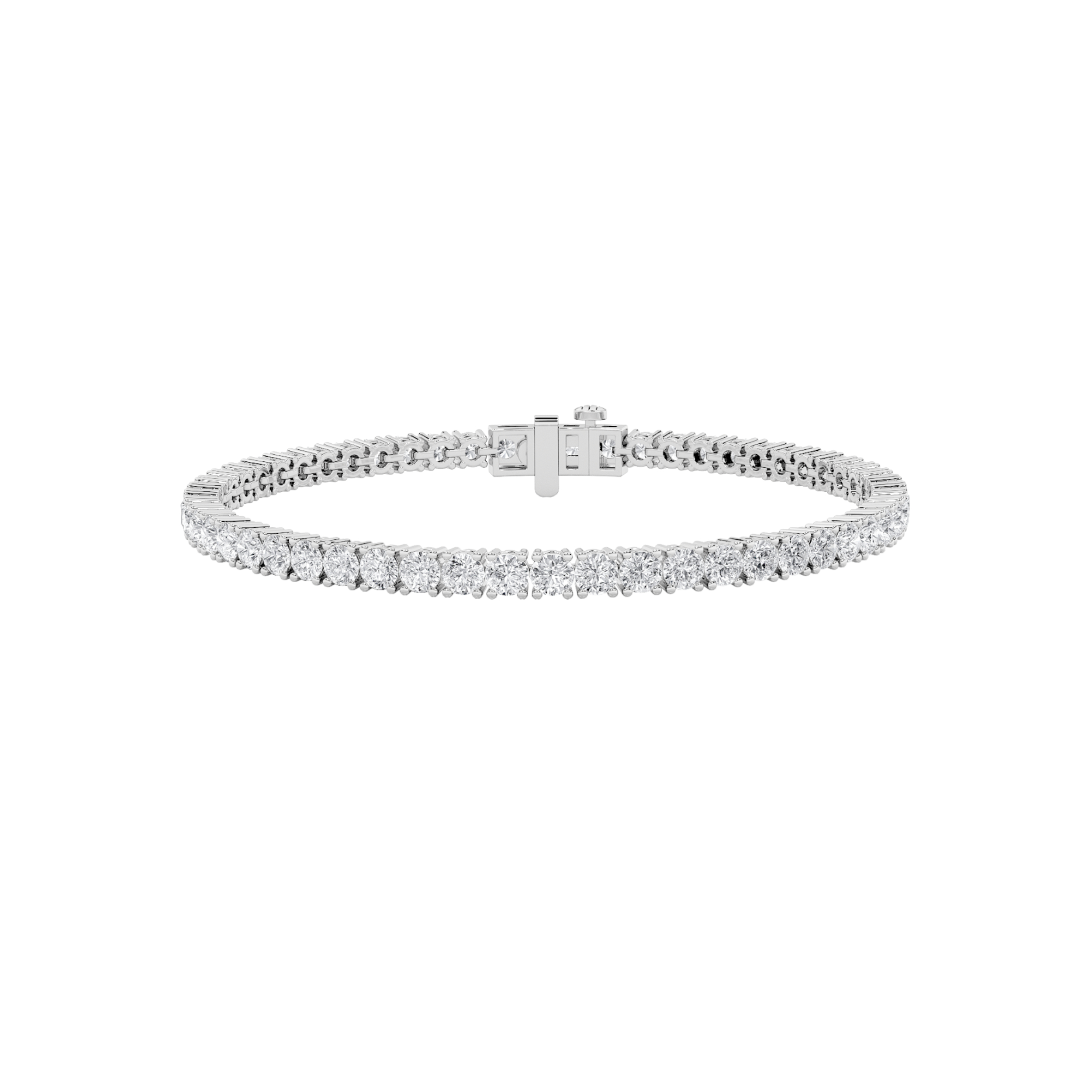 5Cttw Round Shaped Lab Grown Diamond Tennis Bracelet in 14K Gold (G/VS)