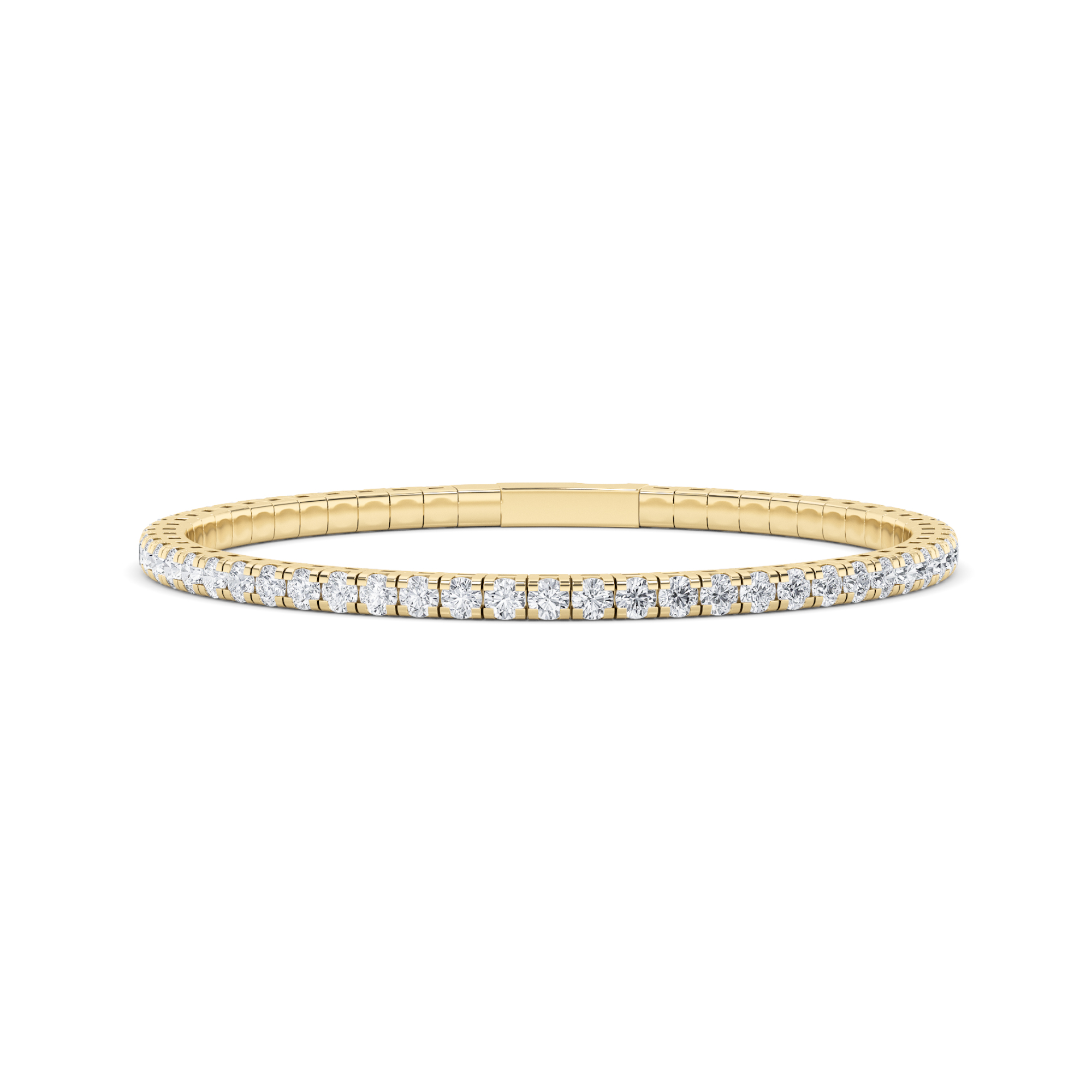 5.5Cttw Round Shaped Lab Grown Diamond (F/VS)  Bracelet in 14K Gold