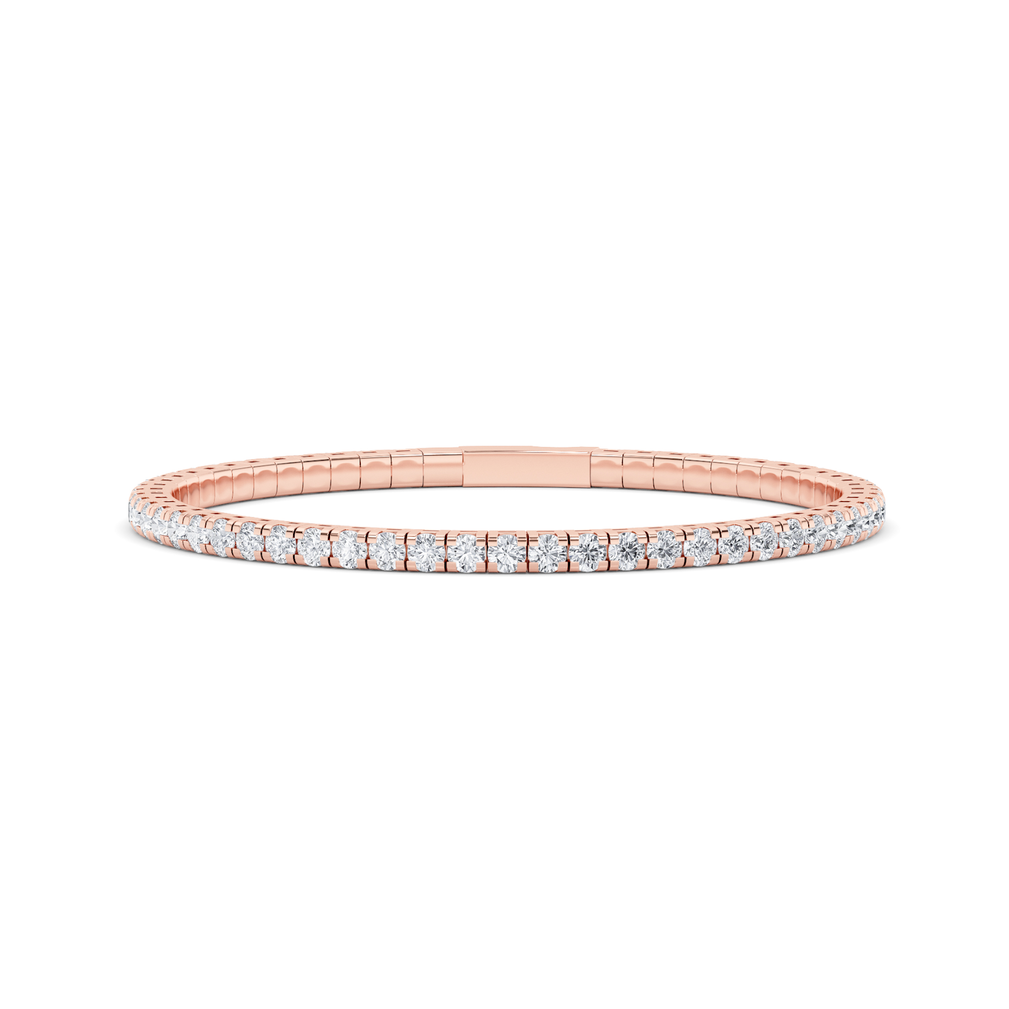 5.5Cttw Round Shaped Lab Grown Diamond (F/VS)  Bracelet in 14K Gold